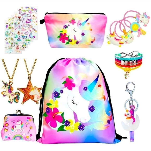 RAINBOW unicorn 9pc gift set - Picture 2 of 8